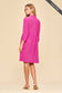 PLUS SIZE Collared Shirt Dress w/ Pockets