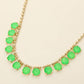 Cushion Teardrop Round Stone Link Evening Necklace