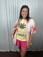 Palm Oasis Flamingo Graphic Tee | Summer Resort Style