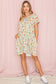 Plus V-Neck Floral Baby Doll Dress