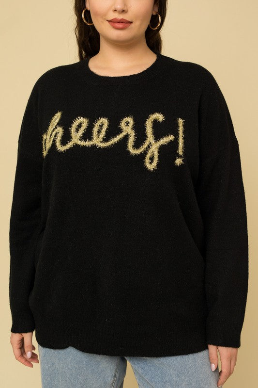 Plus Size Cheers Pullover Sweater