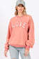 SAGE + FIG LOVE Path Applique Drop Shoulder Sweatshirt