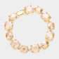 Cushion Square Stone Link Evening Bracelet