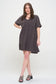 PLUS SIZE SHORT SLV BUTTON DOWN V-NECK SHORT DRESS