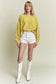 LONG DOLMAN SLEEVE ROUND NECK CASUAL KNIT SWEATER