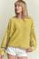 LONG DOLMAN SLEEVE ROUND NECK CASUAL KNIT SWEATER