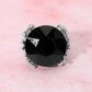 Metal Twig Detailed Round Stone Stretch Ring