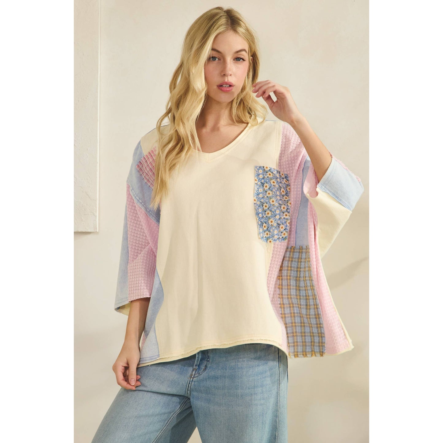 PATCHWORK DAYDREAM TOP (ST8420)