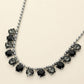Cushion Teardrop Round Stone Link Evening Necklace