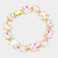 Cushion Square Stone Link Evening Bracelet
