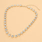 Round Stone Link  Statement Necklace