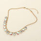 Cushion Teardrop Round Stone Link Evening Necklace