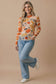 Pumpkin Mesh Semi Sheer Top
