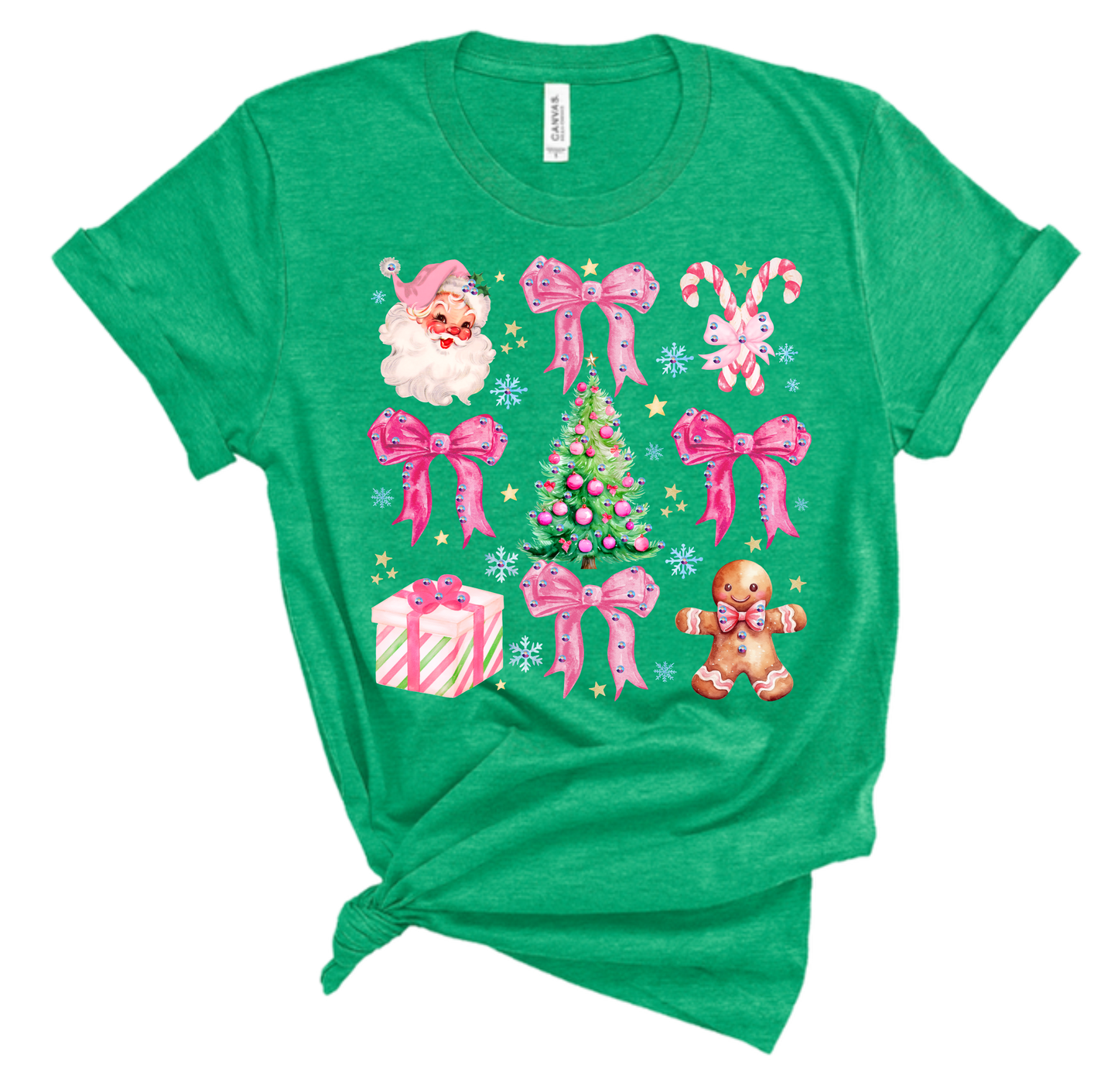 Christmas Coquette Rhinestone Graphic Tee