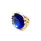 Metal Twig Detailed Round Stone Stretch Ring