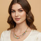 Round Stone Layered Statement Necklace