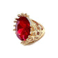 Metal Twig Detailed Round Stone Stretch Ring