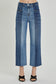 RISEN Full Size Mid-Rise Waist Two-Tones Jeans with Pockets