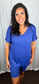Brushed Microfiber V-Neck Top & Biker Shorts