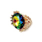 Metal Twig Detailed Round Stone Stretch Ring