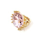Metal Twig Detailed Round Stone Stretch Ring