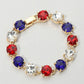 Round Stone Link Evening Bracelet