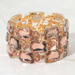 Wide Rhinestone Crystal Stretch Evening Bracelet