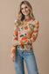 Pumpkin Mesh Semi Sheer Top