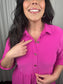 Collared Shirt Dress w/ Pockets
