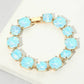 Cushion Square Stone Link Evening Bracelet