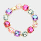 Cushion Square Stone Link Evening Bracelet