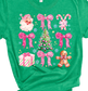 Christmas Coquette Rhinestone Graphic Tee