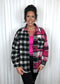 Black Plaid Colorblock Shacket