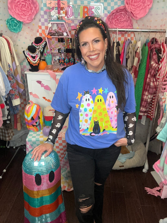 Colorful Ghosts Halloween Tee