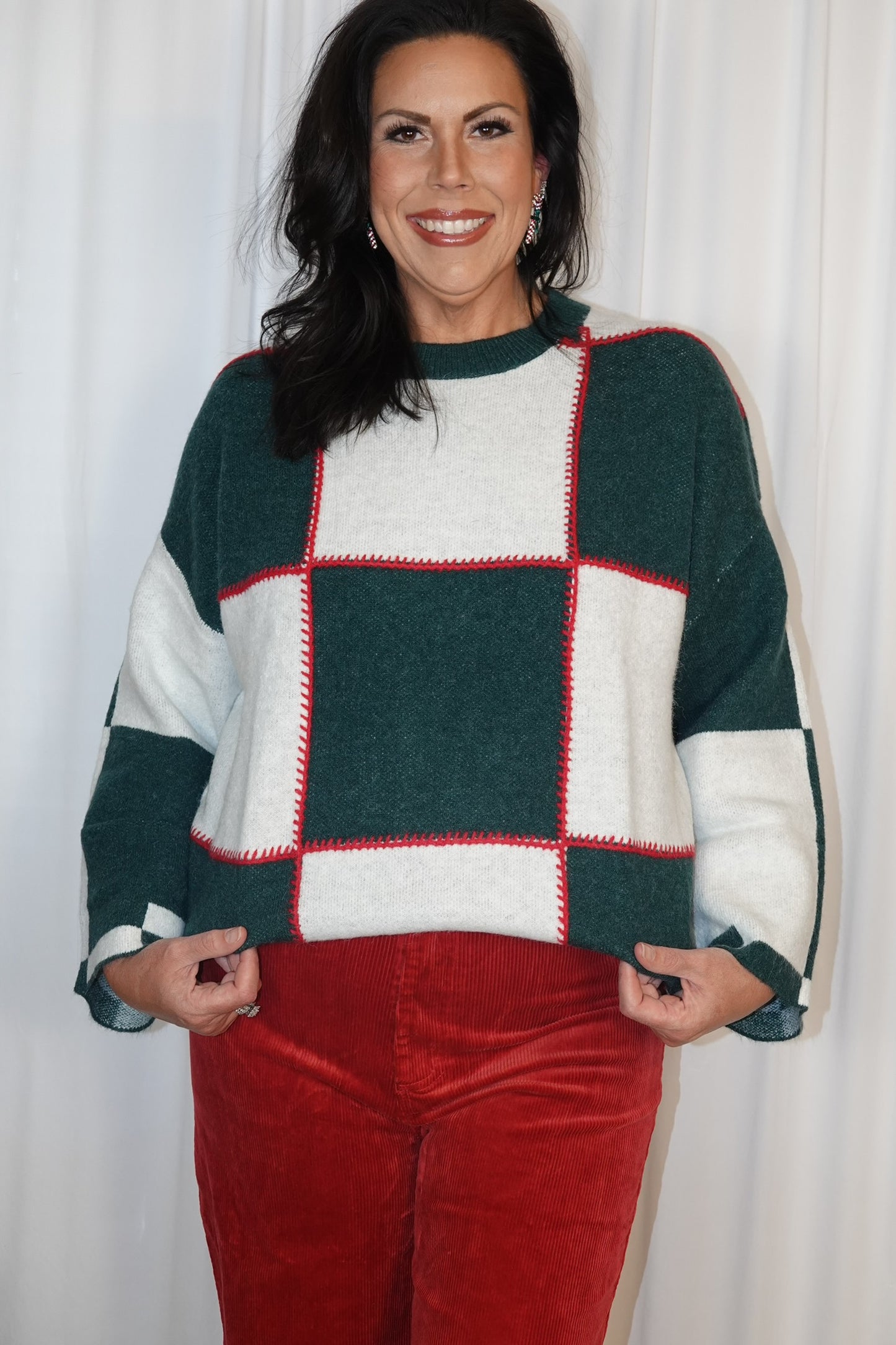 Color Block Oversized Sweater