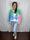 BiBi Color Block Patched Long Sleeve Top