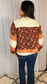 Boho Floral color block Jacket