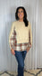 Double Layered Plaid Contrast Sweatshirt