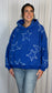 Hooded sweatshirt with embroidered stars