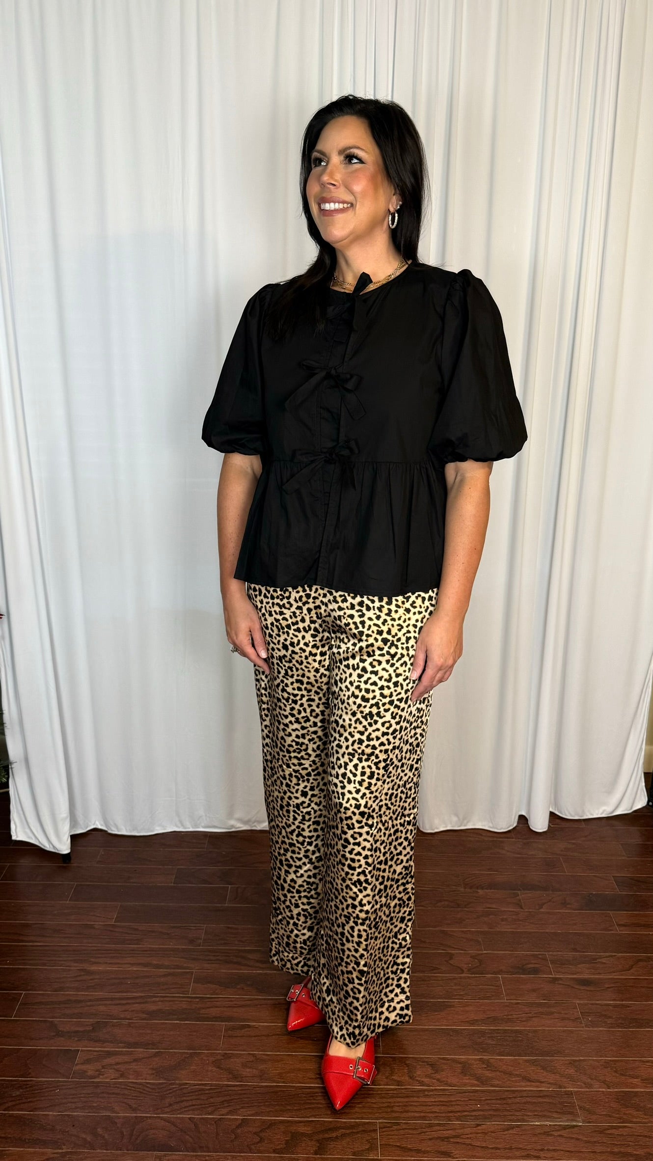 Tie Ribbon Peplum Top