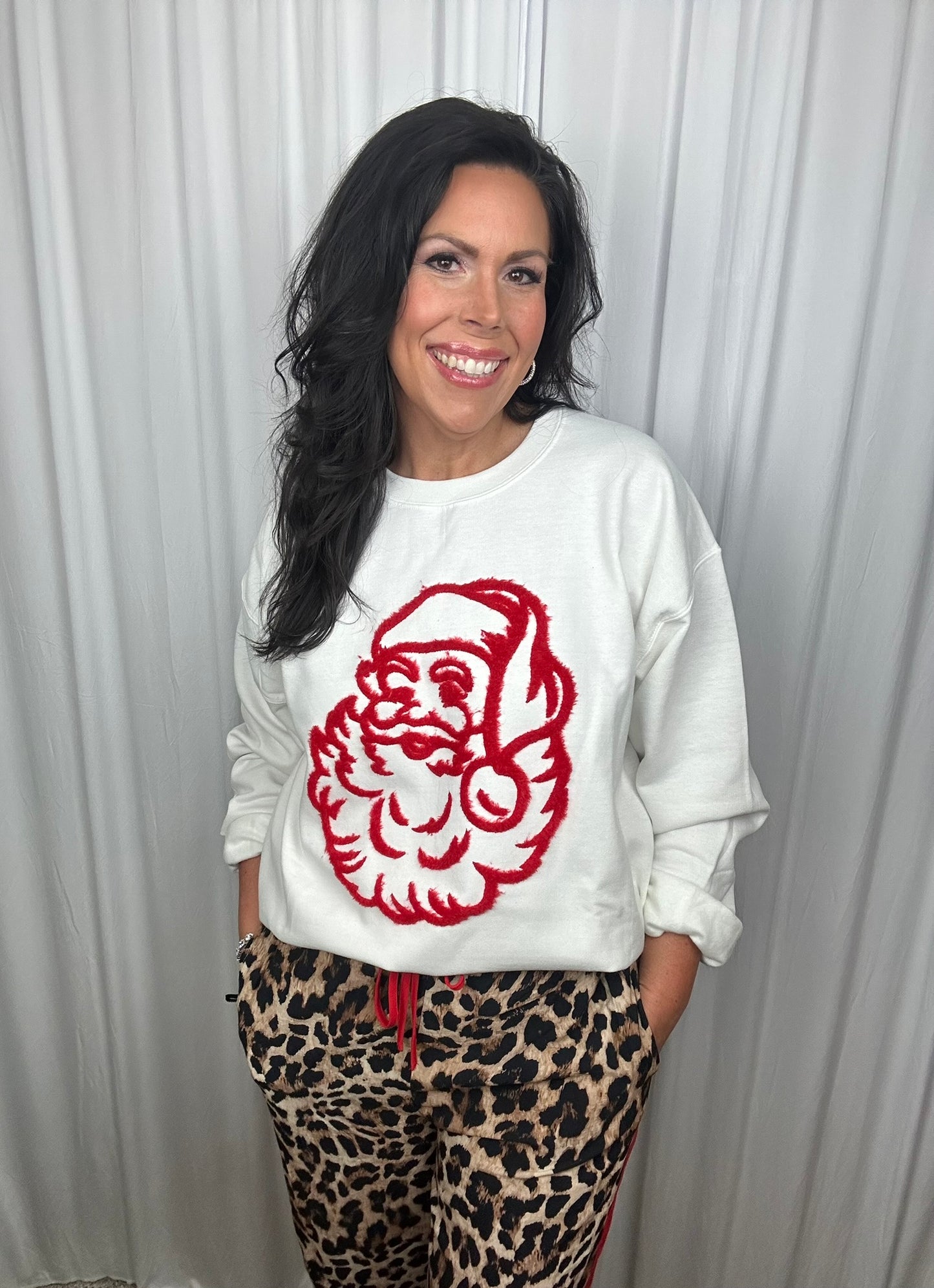 Fuzzy Santa Sweatshirt