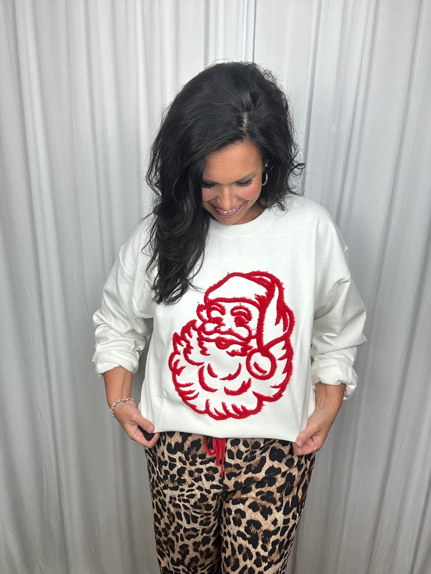 Fuzzy Santa Sweatshirt