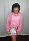 Pink/Multi Bahama Print Tie Waist Shorts