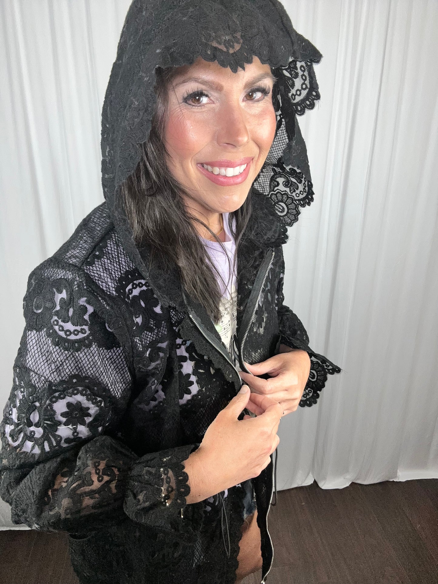 Lace Hoodie Jacket