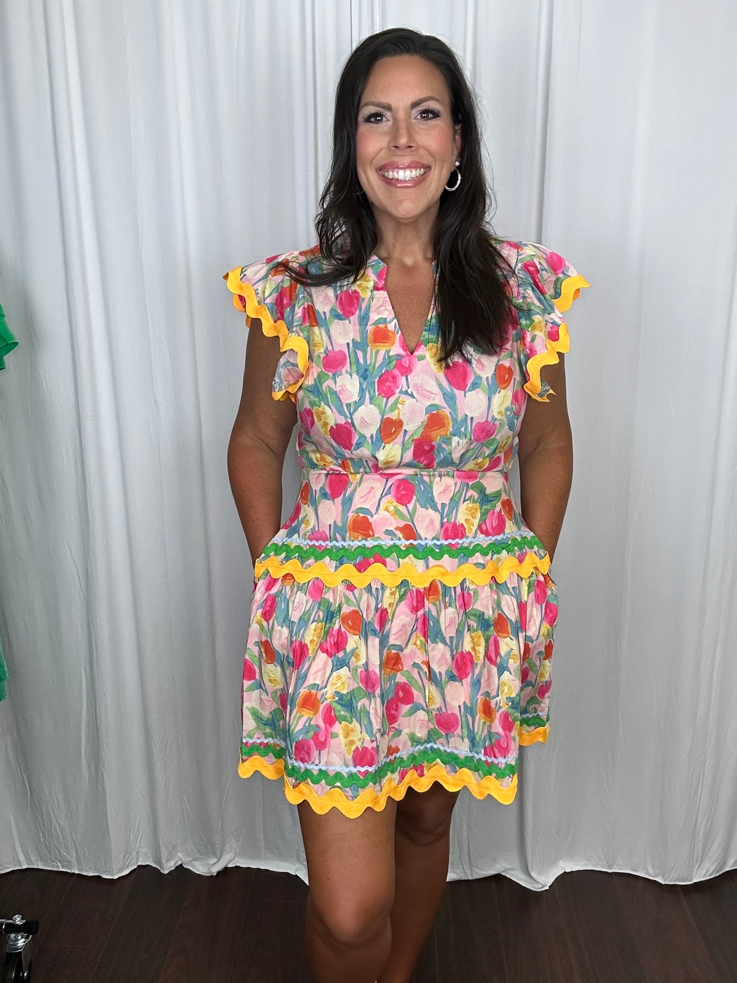 Floral Ric Rac Dress