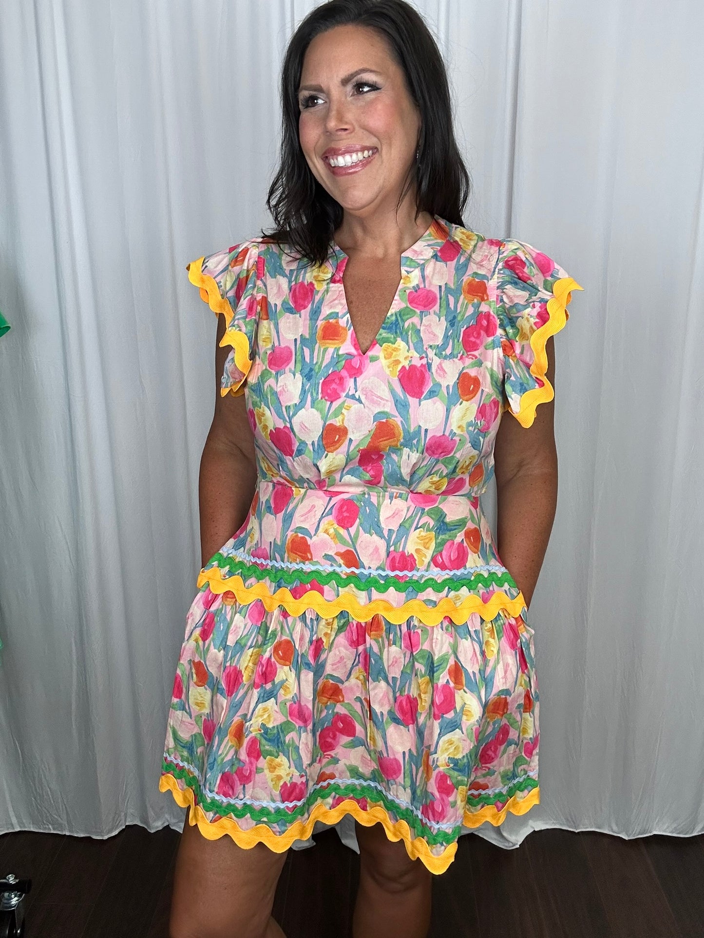 Floral Ric Rac Dress