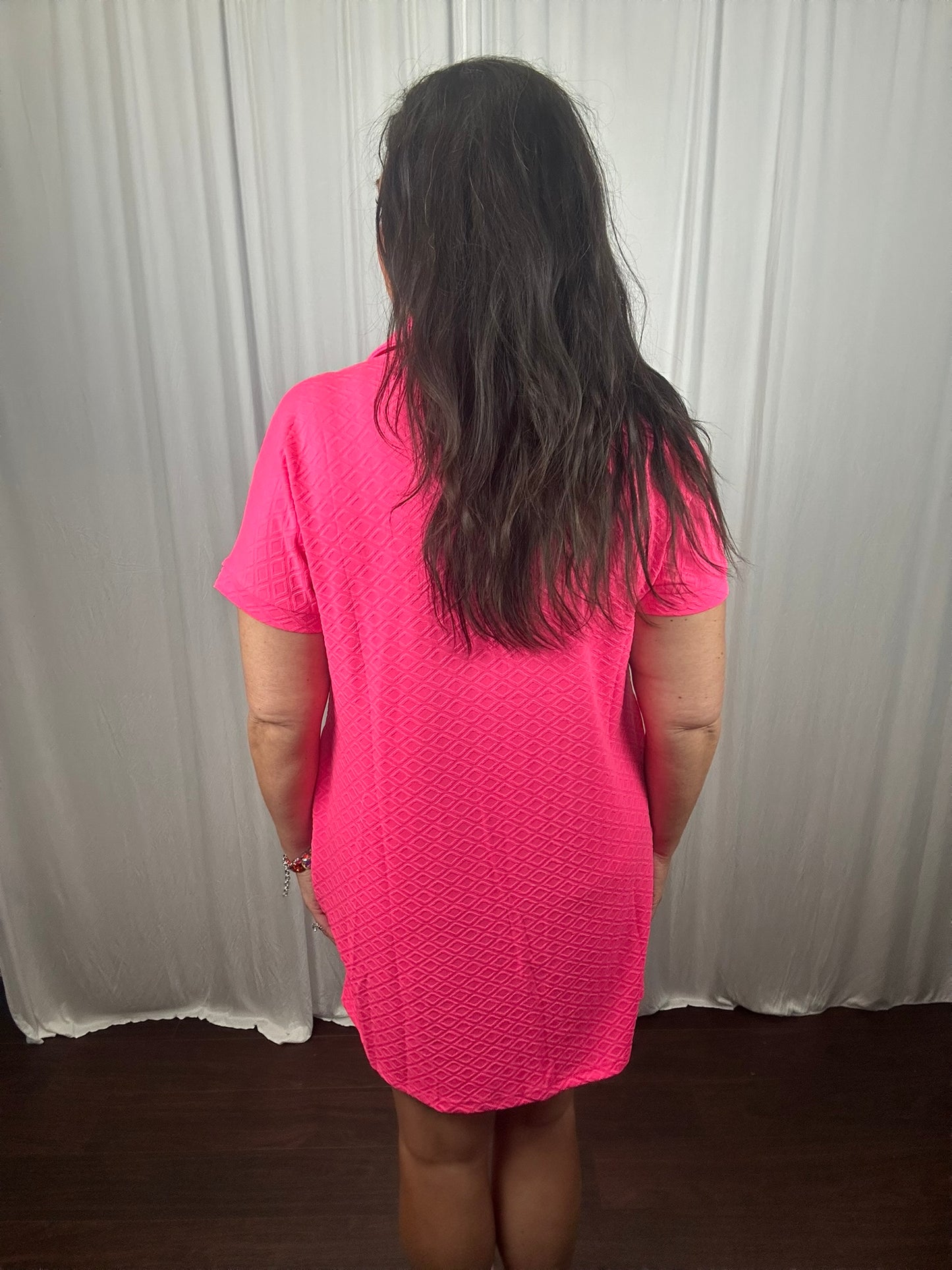 Ezra textured Zipper Dress