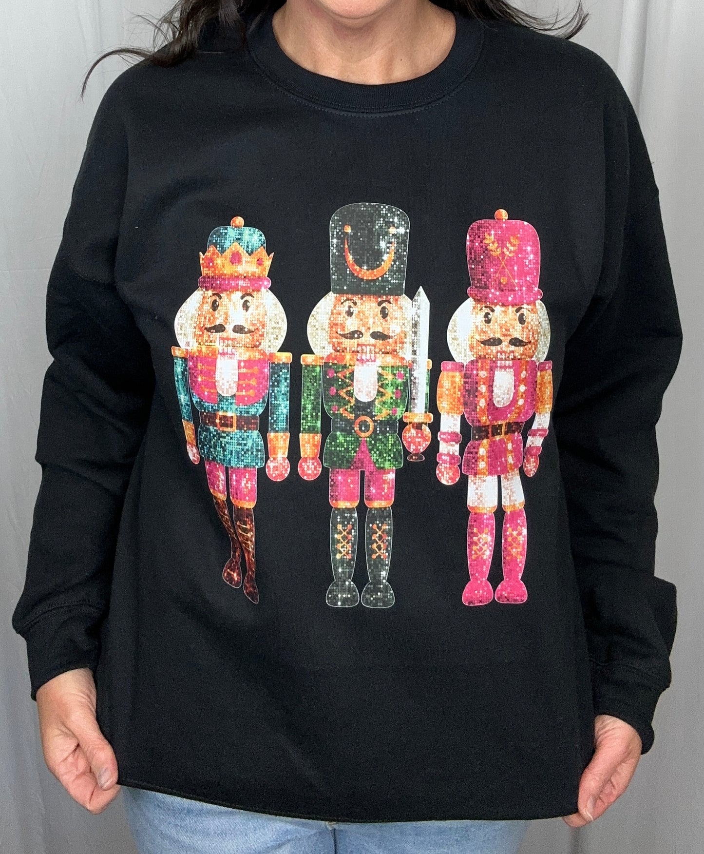 Faux Sequin Nutcracker Sweatshirt