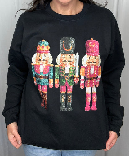 Faux Sequin Nutcracker Sweatshirt