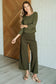 Magic Wide Leg Crop Pants in Olive